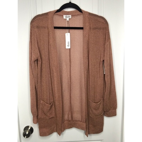 glam Tops - Glam brand metallic cardigan